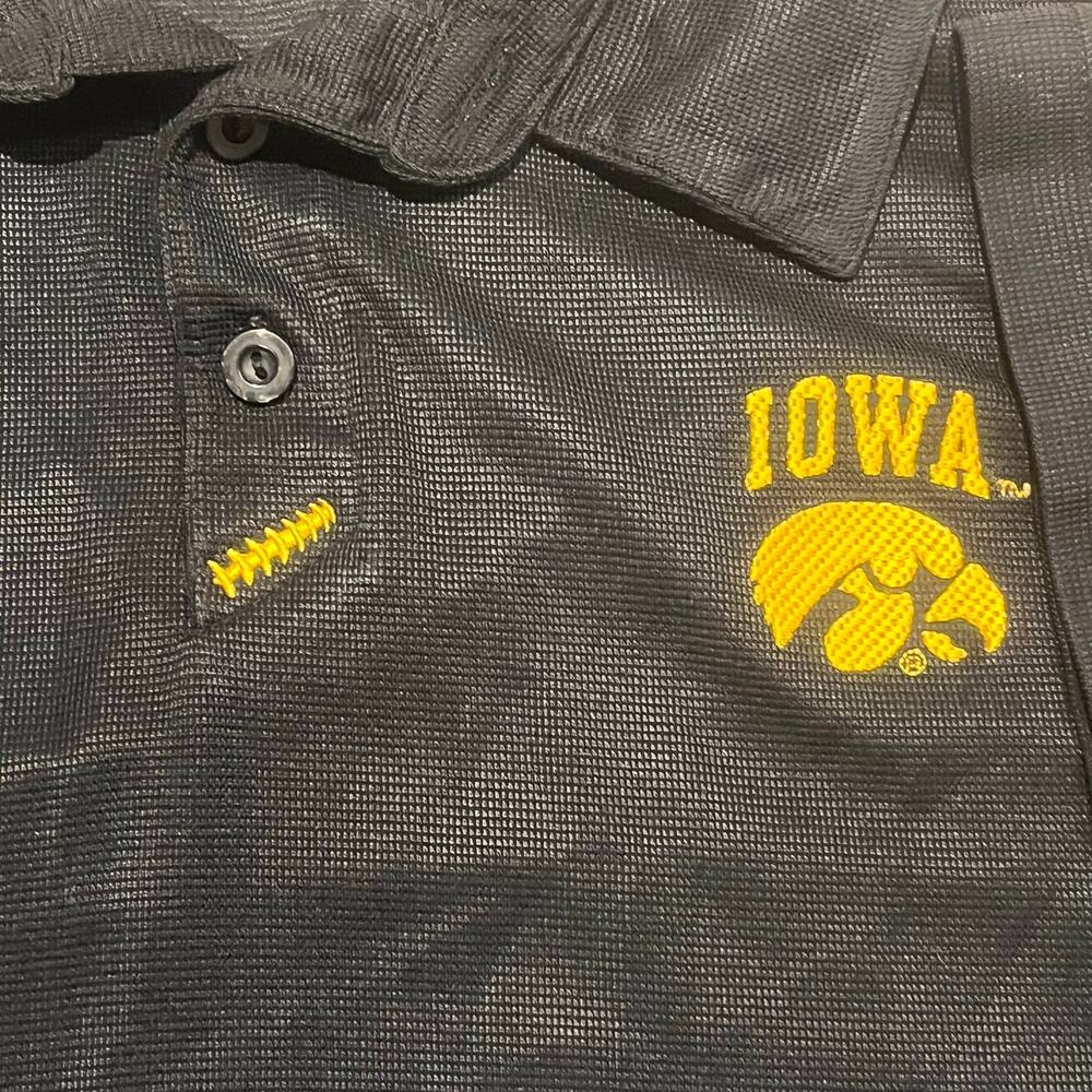 Nike Iowa State Hawkeyes Men’s Xl Nike-Fit Black Yellow Polo Shirt Football